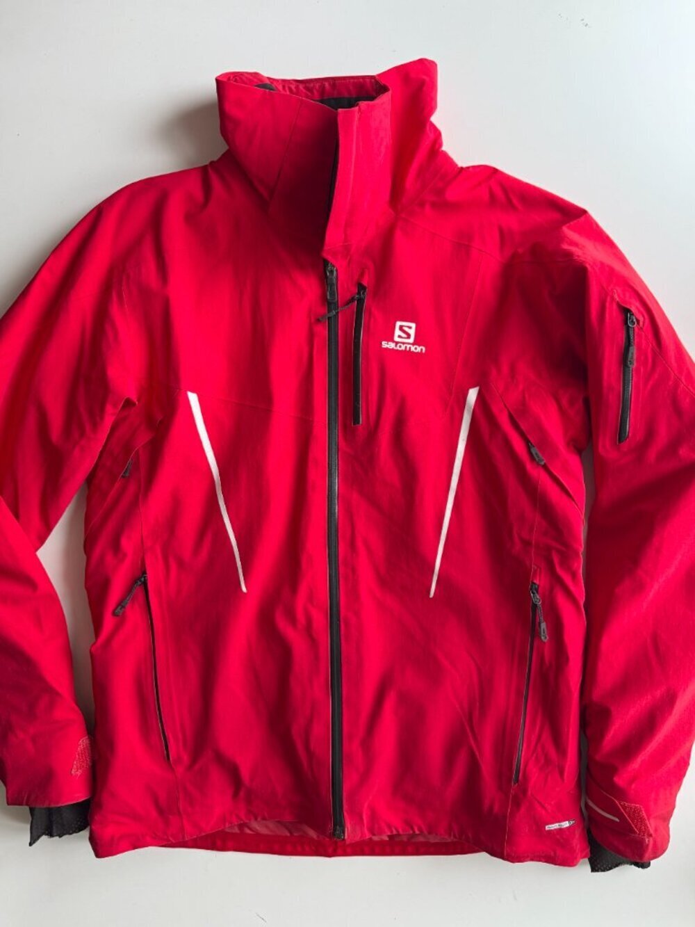 SALOMON Speed AdvancedSkin Dry Red Nylon Ripstop Ski Shell Jacket, Size M - Picture 3 of 16